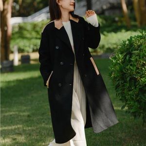 Petite Studio - Teagan Wool Coat (Black & Camel)